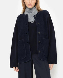 MADISON SLEEVELESS WOOL JACKET | NAVY AME
