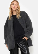 Load image into Gallery viewer, HANNAH TEDDY OVERSIZED JACKET | DARK GREY T.U AME