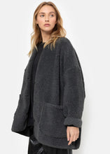 Load image into Gallery viewer, HANNAH TEDDY OVERSIZED JACKET | DARK GREY T.U AME