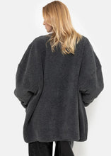 Load image into Gallery viewer, HANNAH TEDDY OVERSIZED JACKET | DARK GREY T.U AME