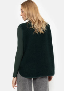 MADISON SLEEVELESS WOOL JACKET | DARK GREEN AME