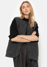 Load image into Gallery viewer, MADISON SLEEVELESS WOOL JACKET | DARK GREY AME