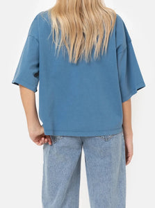 ELOISE BOXY T-SHIRT | VINTAGE BLUE AME