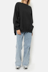 ULLA OVERSIZED SWEATSHIRT | BLACK AME