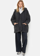 Load image into Gallery viewer, KENJI TEDDY OVERSIZED JACKET | DARK GREY AME