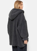 Load image into Gallery viewer, KENJI TEDDY OVERSIZED JACKET | DARK GREY AME