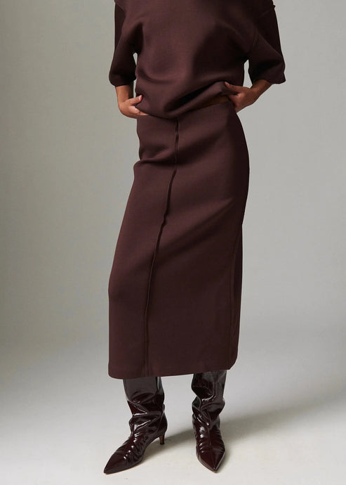 SUZIE SCUBA SKIRT | CHOCOLATE PLUM DAY BIRGER AND MIKKELSEN