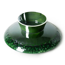 Load image into Gallery viewer, THE CERAMICS: CERAMIC BOWL ON BASE | DRIPPING GREEN HK LIVING