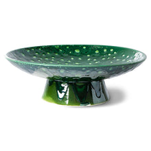 Load image into Gallery viewer, THE CERAMICS: CERAMIC BOWL ON BASE | DRIPPING GREEN HK LIVING