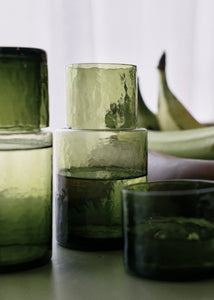 TUBE GLASS | OLIVE