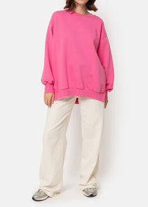 ULLA OVERSIZED SWEATSHIRT | BRIGHT PINK