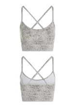 Load image into Gallery viewer, Varley MOVE IRENA BRA | IVORY TEXTURED SNAKE