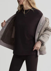 JOANNA REVERSIBLE JACKET | FUNGI/COFFEE QUARTZ VARLEY