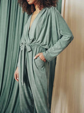 Load image into Gallery viewer, WRAP JUMPSUIT | SAGE GREEN COSSAC