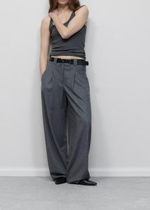 WENDLYN WIDE PANTS | DARK GREY MELANGE CLOSED