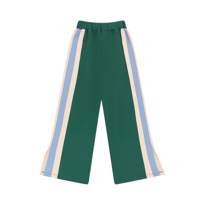 COLOUR BLOCK WIDE JOG PANT | GREEN COSISAIDSO