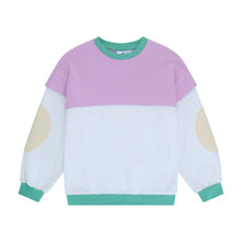 Load image into Gallery viewer, WINGED SWEATER | OFF WHITE/PINK LAVENDER/SPURCE GREEN/ANISE FLOWER
