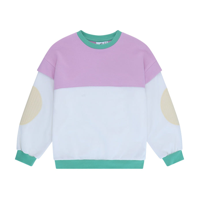 WINGED SWEATER | OFF WHITE/PINK LAVENDER/SPURCE GREEN/ANISE FLOWER