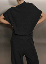 Charger l&#39;image dans la galerie, YAEL&#39;CL KNITTED ONE SHOULDER TOP | DARK GREY CLUB L&#39;AVENIR