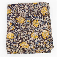 Load image into Gallery viewer, YELLOW POPPY TABLE CLOTH | BLACK/YELLOW | 140 X 250 CM
