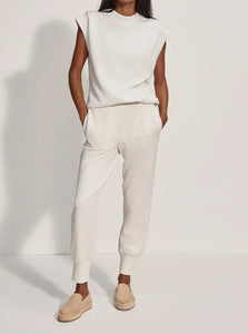 OTIS SLEEVELESS SWEAT | IVORY MARL VARLEY