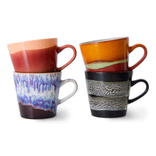 Charger l&#39;image dans la galerie, 70&#39;S CERAMICS AMERICANO MUGS | FRICTION (SET OF 4) HK LIVING