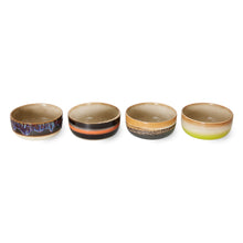 Charger l&#39;image dans la galerie, 70&#39;S CERAMICS DESSERT BOWLS | HUMUS (SET OF 4) HK LIVING