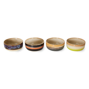 70'S CERAMICS DESSERT BOWLS | HUMUS (SET OF 4) HK LIVING