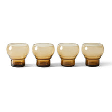 Load image into Gallery viewer, 70S GLASSWARE BULB GLASSES | AMBER (SET OF 4) HK LIVING