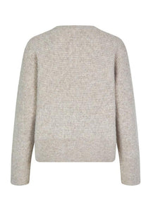 HEVELYN AJAXI-M KNITTED JUMPER | LIGHT TAUPE MELANGE MBYM