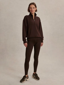 SIAN CROPPED HALF ZIP MIDLAYER | COFFEE BEAN VARLEY