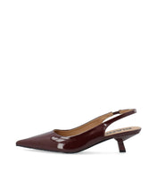 Load image into Gallery viewer, Bianco BIAKRISTIN KITTEN HEEL SLINGBACK | BURGUNDY — profil gauche