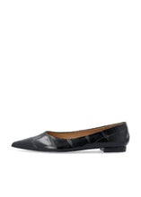 Load image into Gallery viewer, BIABARI POINTY FLAT | BLACK CROCO