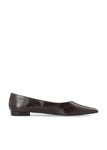 Load image into Gallery viewer, BIABARI POINTY FLAT | BROWN CROCO