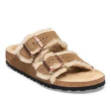 Load image into Gallery viewer, Birkenstock ARIZONA SHEARLING SUEDE LEATHER DARK TEA