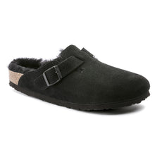 Load image into Gallery viewer, Birkenstock BOSTON SHEARLING SUEDE LEATHER BLACK
