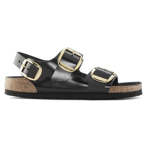 MILANO BIG BUCKLE NATURAL LEATHER PATENT | HIGH SHINE BLACK (NARROW) (Copie) BIRKENSTOCK