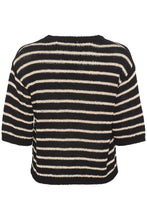 Charger l&#39;image dans la galerie, KAYSABEL KNIT PULLOVER | BLACK ANTIQUE WHITE KAFFE