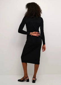 KAAIDA JERSEY DRESS | BLACK DEEP KAFFE