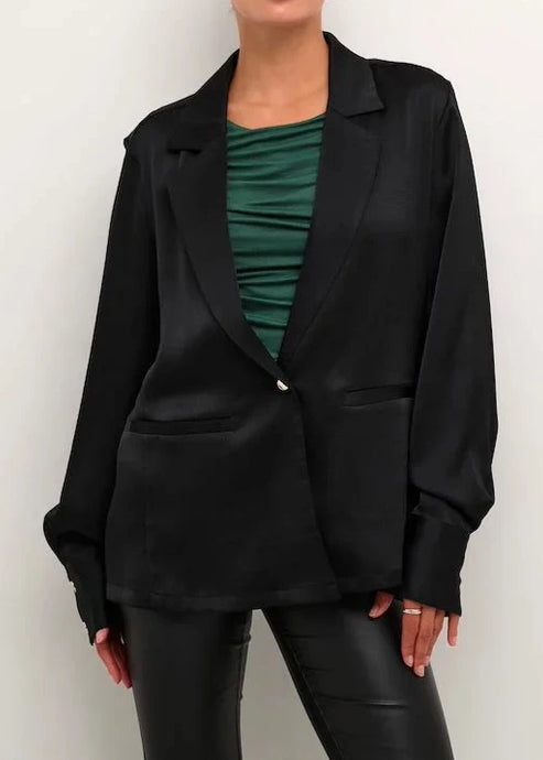 KAINGRID BLAZER | BLACK DEEP KAFFE