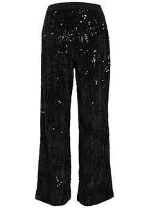 KANICOLE SEQUIN PANTS | BLACK DEEP KAFFE