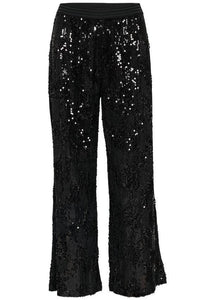 KANICOLE SEQUIN PANTS | BLACK DEEP KAFFE