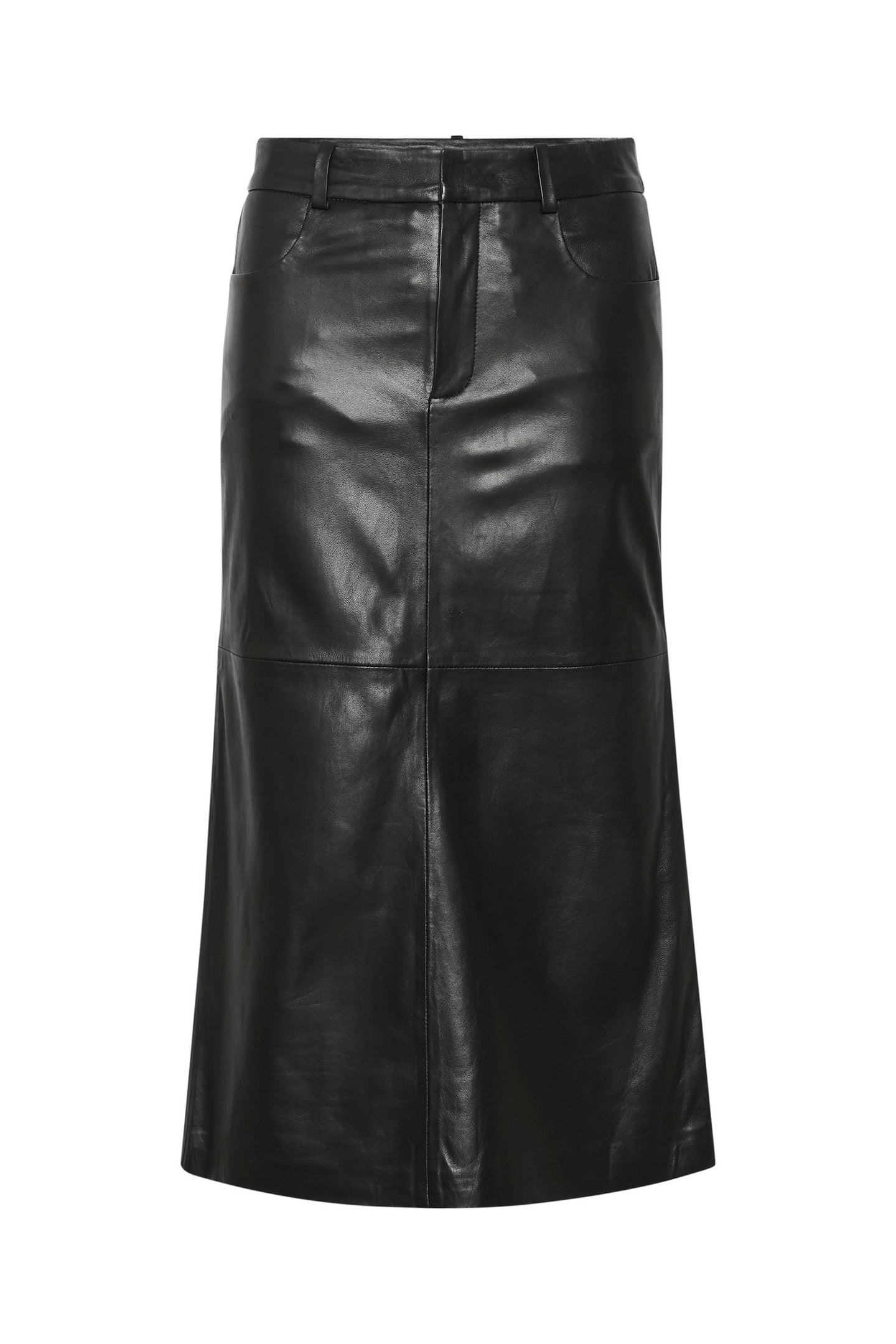 OLIVIGZ LEATHER SKIRT | BLACK GESTUZ