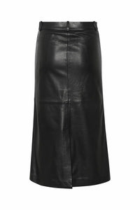 OLIVIGZ LEATHER SKIRT | BLACK GESTUZ