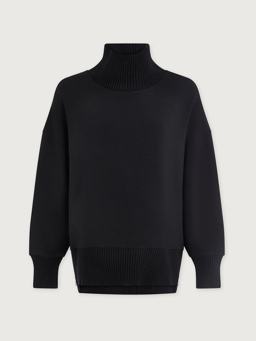BARKER HIGH NECK SWEAT | BLACK VARLEY
