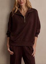 Load image into Gallery viewer, Varley HAWLEY HALF ZIP SWEAT | COFFEE BEAN