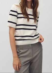 CARLA-M BRAVANA STRIPE KNIT | SUGAR BLACK STRIPE