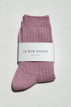 Load image into Gallery viewer, Her Socks - Modal Lurex: Ruby Glitter Le Bon Shoppe