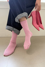 Load image into Gallery viewer, Her Socks - Modal Lurex: Copper Black Le Bon Shoppe