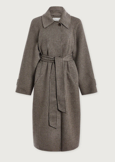 TOMLINSON BELTED LONG COAT | DEEP TAUPE / SANDSHELL VARLEY